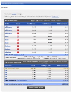 Buying gold through Goldmoney